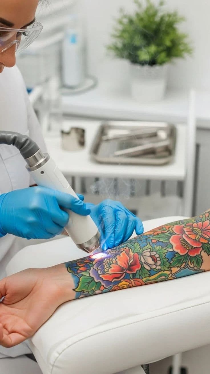 Laser tattoo removal procedure