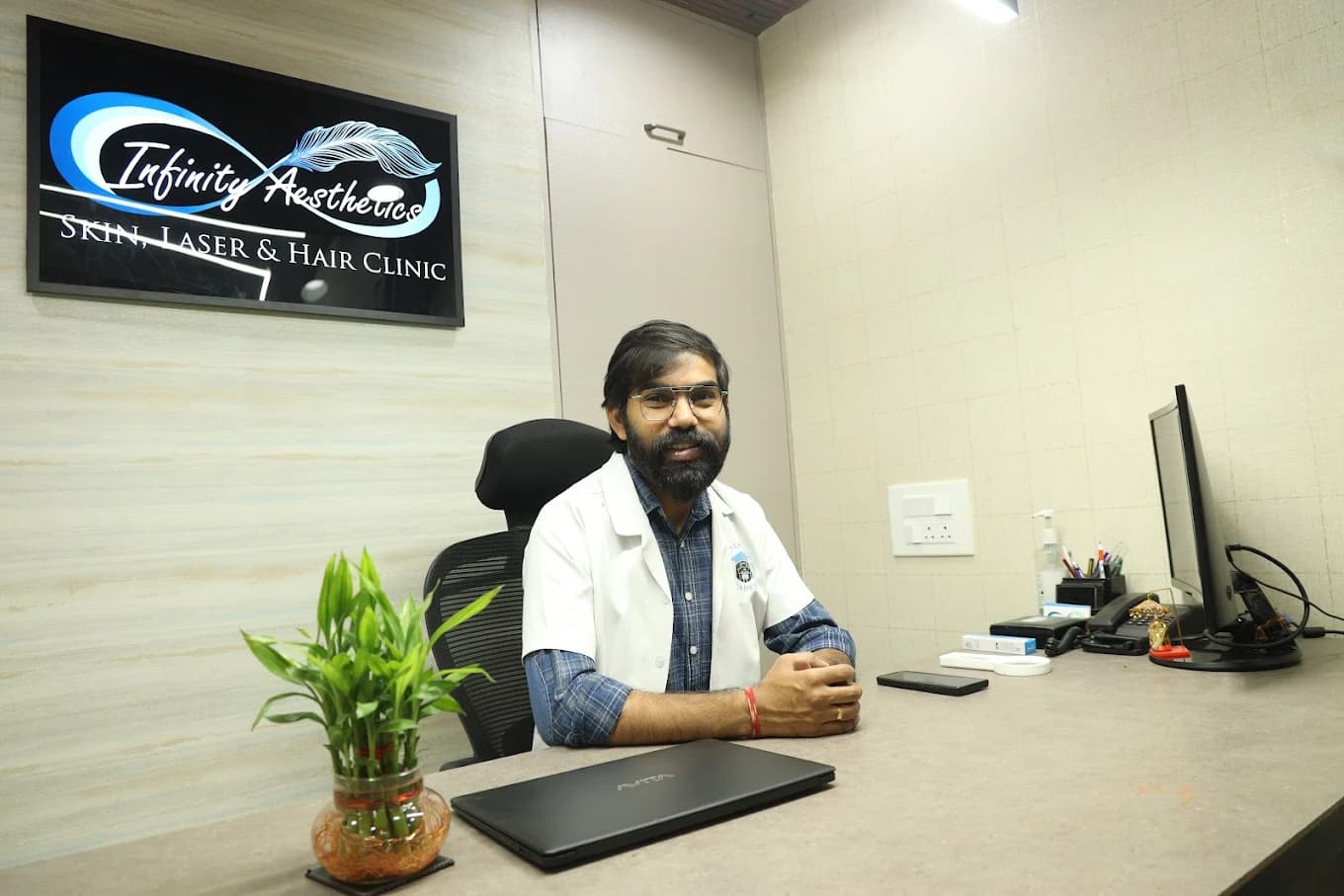 Advanced skin and hair clinic technology at Infinity Aesthetics Ajmer