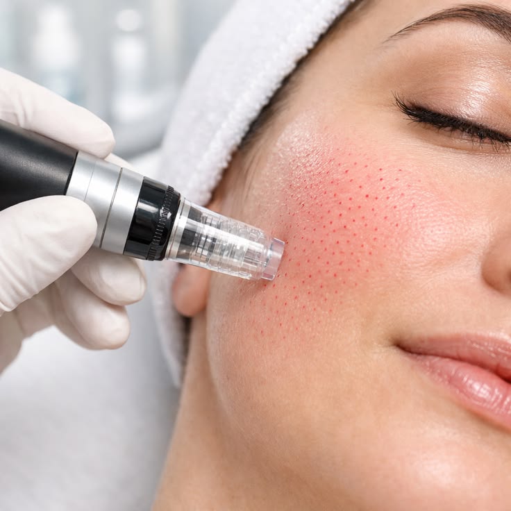 Microneedling treatment targeting acne scars