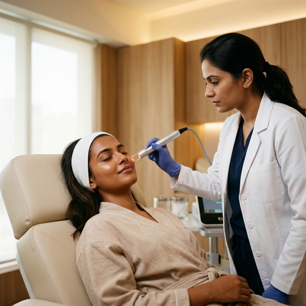 Laser hair removal session at Infinity Aesthetics clinic Ajmer